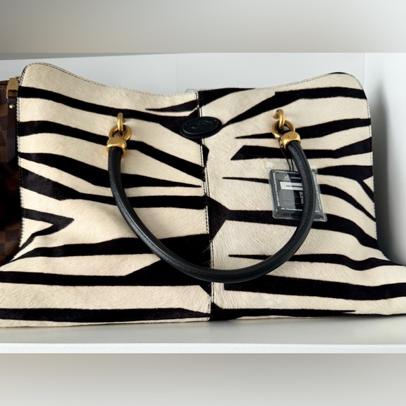 Tod's Handbags - Tod’s Zebra Print Calfskin HandBag w/COA